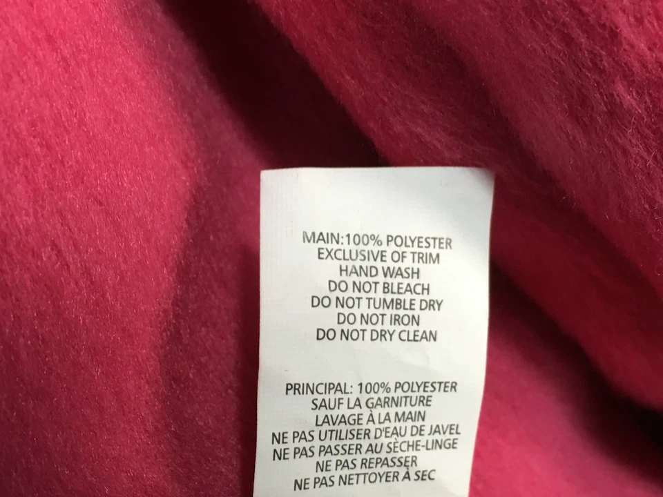 Abrigo Boohoo de lana cepillada con botones, talla 12 {US} - rosa oscuro para mujer Foto 4 de 4