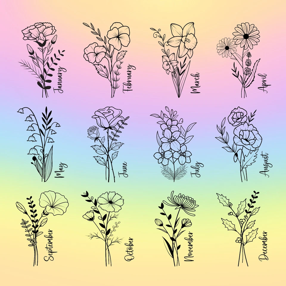 Personalized Iced Coffee Cup With Birth Flower And Name Straw And Lid Included - Image 3 of 4