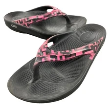OOFOS Womens OOlala Thong Sandals Flip Flops Limited Pink Size 6