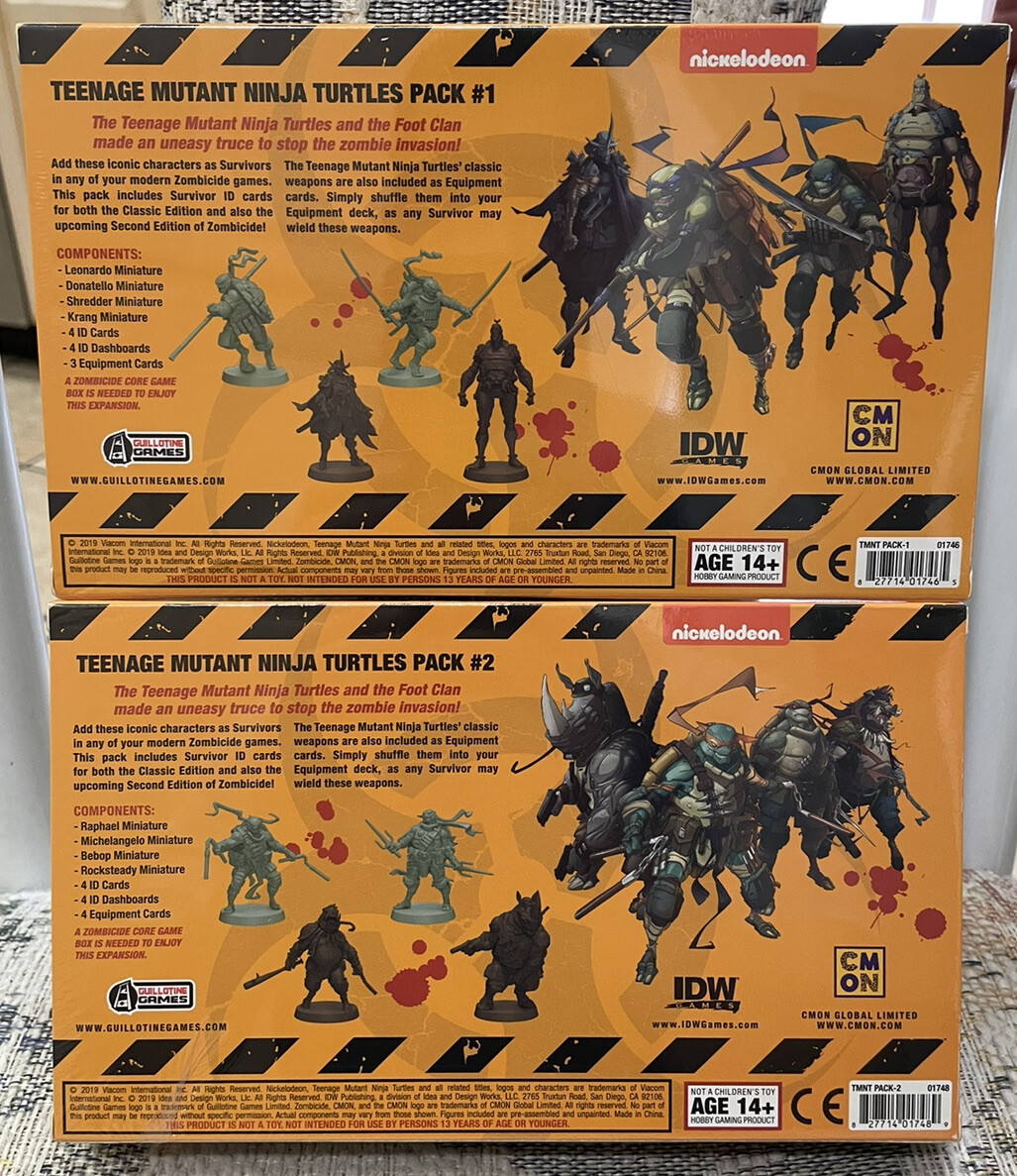 CMON Zombicide Teenage Mutant Ninja Turtles Pack #1 and #2 New