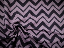 Bullet Printed Liverpool Textured Fabric 4 way Stretch Black Gray Chevron R50