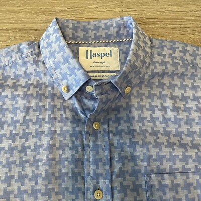 haspel dress shirts Freret Short Sleeve Solid Peach Seersucker