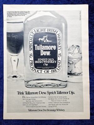 Tullamore Dew Irish Whiskey, originale Werbung aus 1975