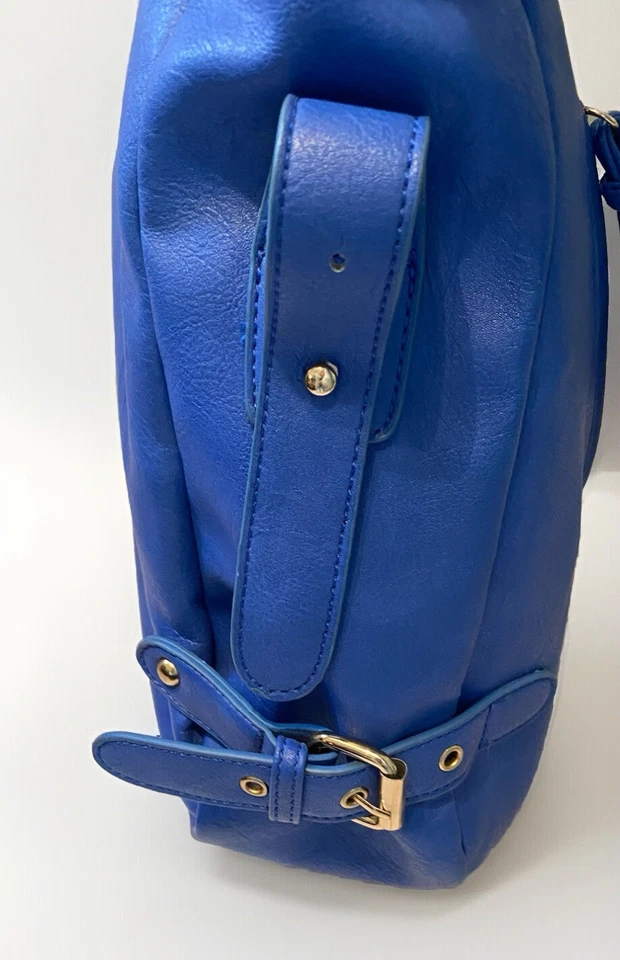 Bolso Bandolera Mujer Azul Hobo Motociclista Correa Desmontable y Asas Leopardo Foto 4 de 4