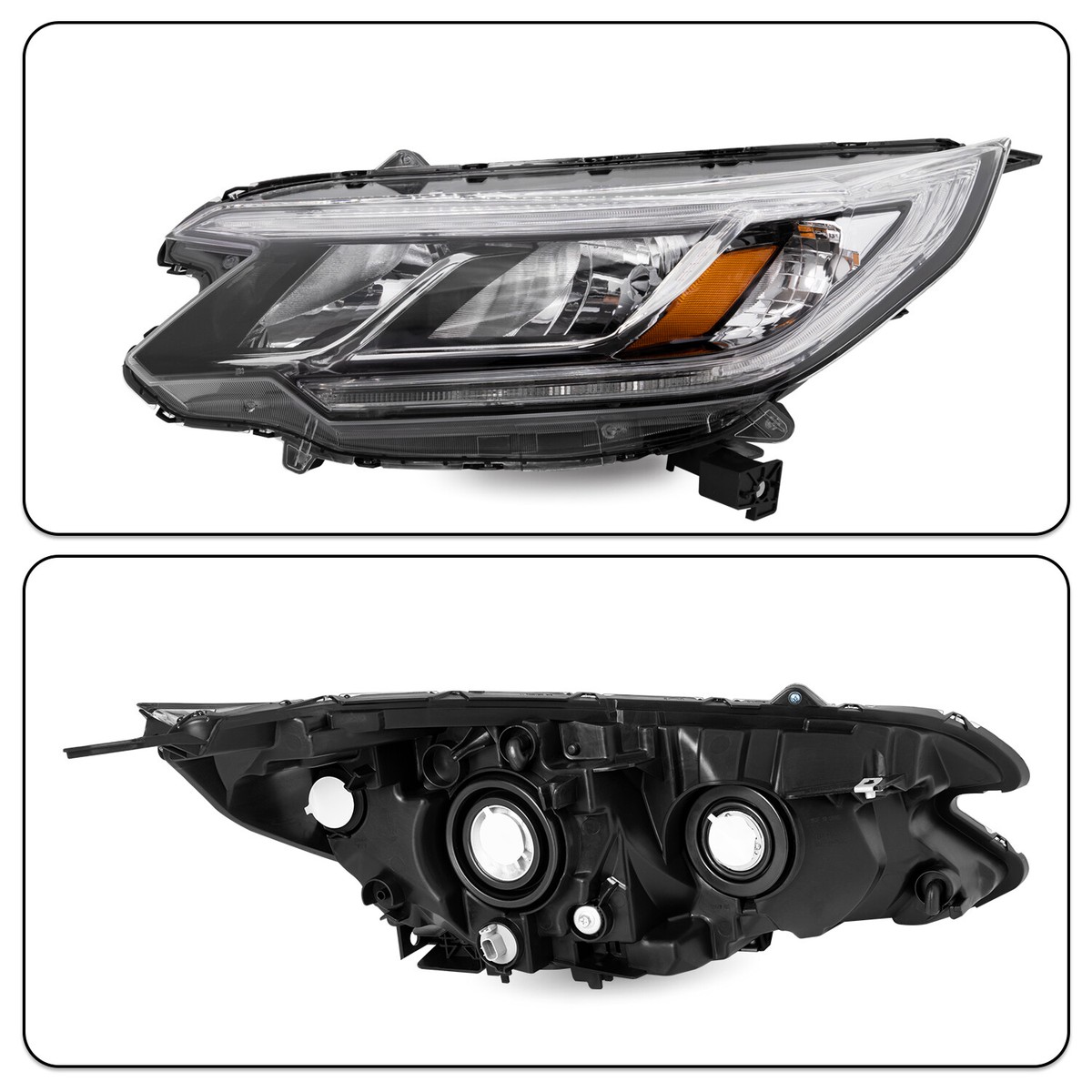 Passenger Side Headlight W/ LED DRL – Fits 2015-2016 Honda CR-V (Right Side)