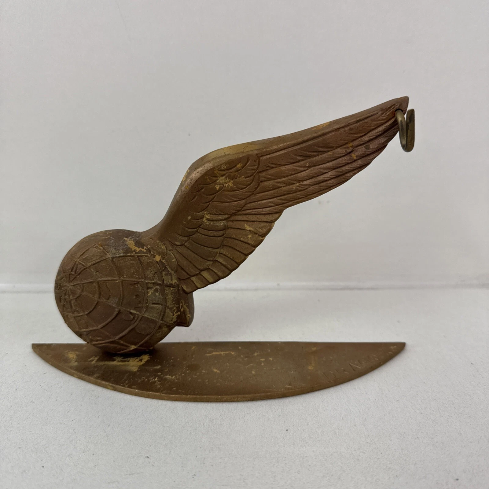Médaille Plaque Présentoir Globe Terrestre Avec Aile D’aigle Avec Accroche Drago