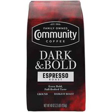 Community Coffee Dark & Bold Espresso Roast Ground Coffee, 40 oz. 12.10 per pound