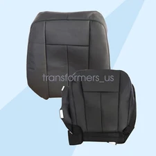 Driver Perforated Leather Bottom & Top Seat Cover Black For 2010 Ford Expedition
