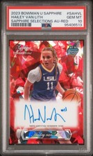PSA 10 2023 Bowman Chrome U Sapphire Selections Hailey Van Lith Rc Auto Red 4/5