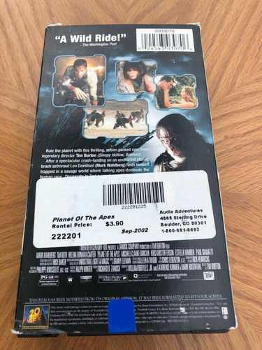 The Planet Of The Apes VHS VCR Video Tape Used Mark Wahlberg - Picture 2 of 7