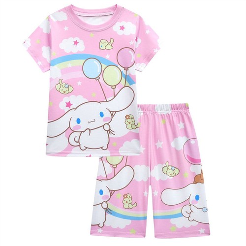 Cinnamon dog 3-10-year-old girls' sleepwear set, boys' short sleeved casual set - Picture 5 of 26