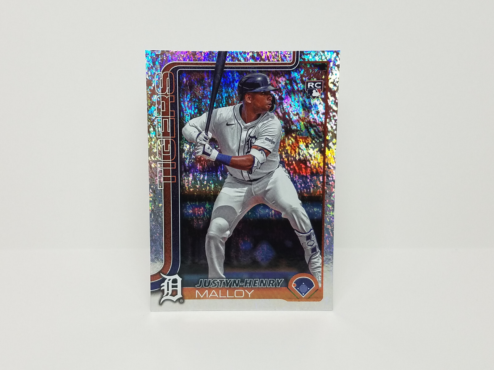 2025 Topps #269 Justyn-Henry Malloy, Tigers (RC) - Holo Foil Parallel Insert