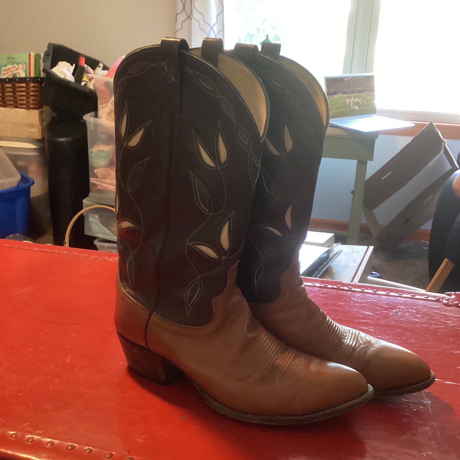 Vintage "POLO COUNTRY" Cowboy Boots. Ralph Lauren, Si… Gem