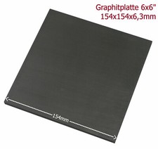 Graphitplatte 6x6" / Arbeitsplatte zum Perlenmachen (154x154x6,3mm)