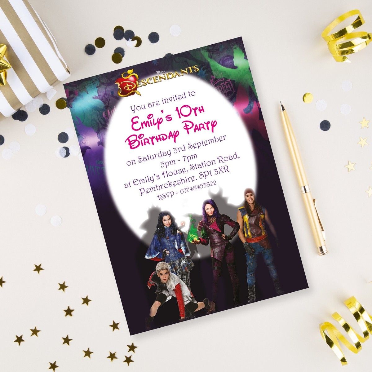 disney-descendants-10-personalised-birthday-party-invitations-ebay for Free Printable Disney Descendants Birthday Invitations Disney Descendants 10 Personalised Birthday Party Invitations | eBay for Free Printable Disney Descendants Birthday Invitations