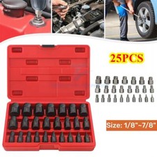 25Pcs Screw Extractor Set Hex Head Multi-Spline Easy Out Bolt Extractor Set US