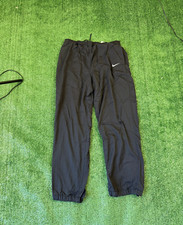 Vintage Y2K Nike Team Track Lined Zip Cuff Pants Men s M Black FLAW