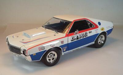 Auto World 1/18 AMC AMX Hurst S/S (1969) Kim Nagel OVP #3331