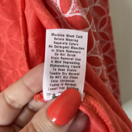 Fresh Produce Cardigan Sz XS S Circle Coast Red Coral Bliss White Open Front NWT - Picture 7 of 10
