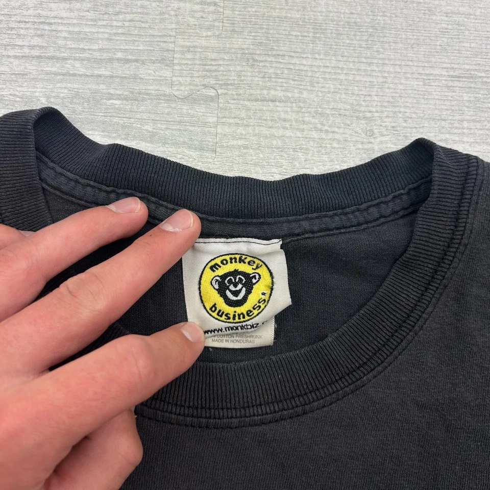 Винтажная мужская черная рубашка XL черные деньги бизнес кино пародия коньки смешные - Изображение 3 из 4