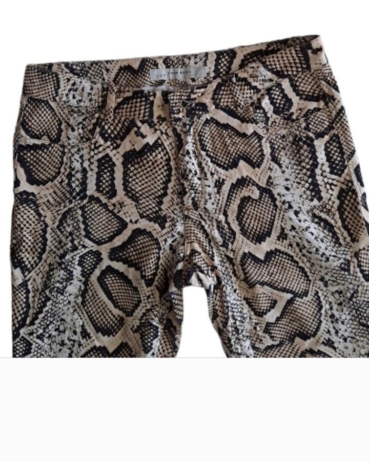 Zara Basic Snake Print Skinny Pants - image 3