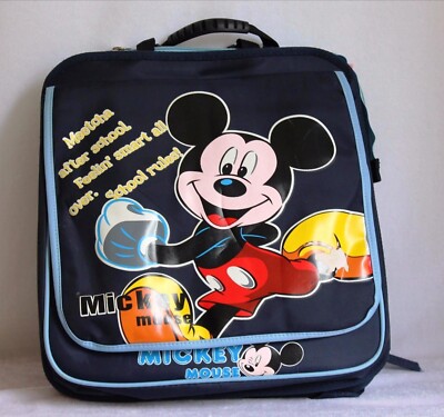 Kinder Schulranzen, Schultasche Mickey Mouse Farbe Blauschwarz / Mehrfarbig Neu