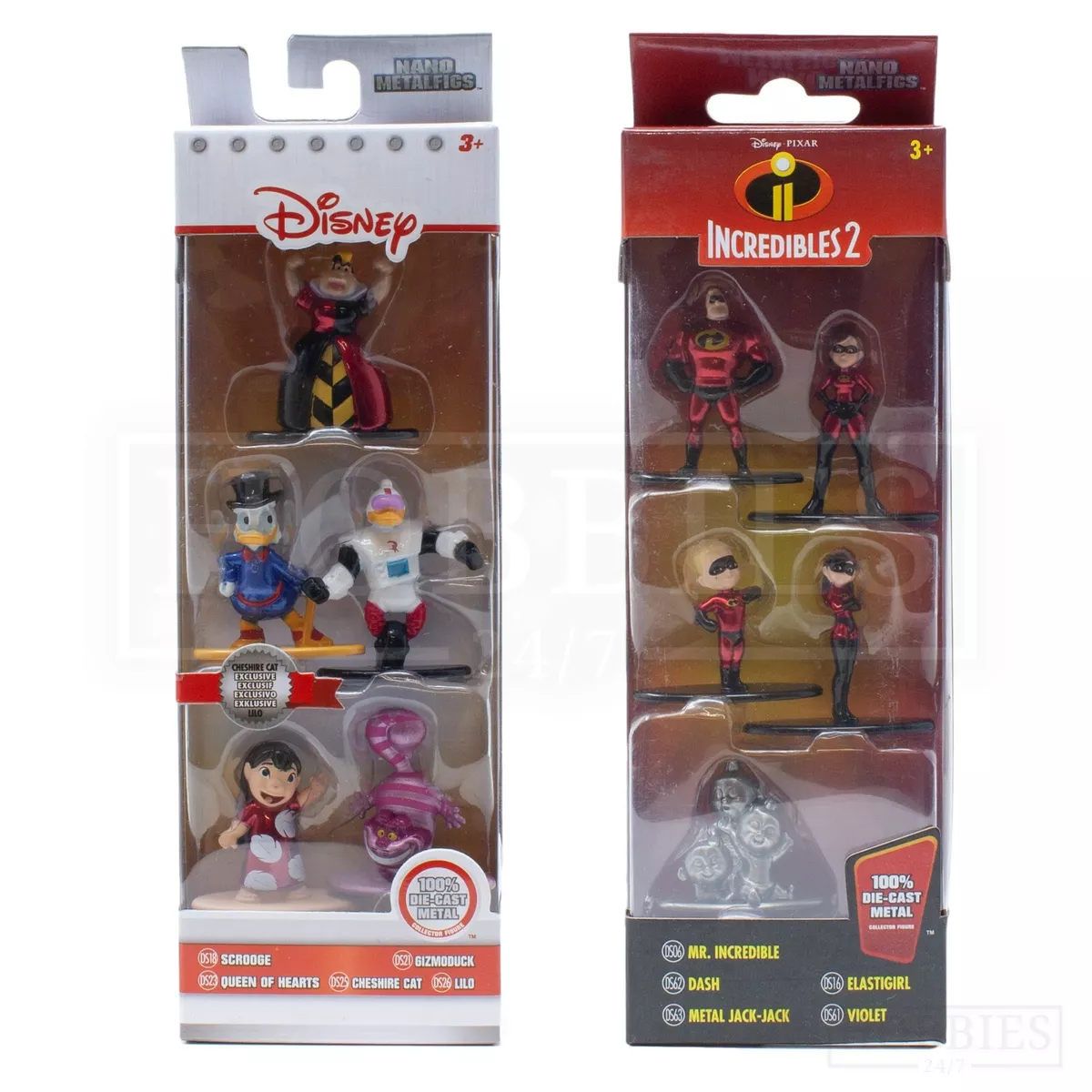 Nano Metalfigs Disney Characters Incredibles Diecast Figures 5 Pack Collectors