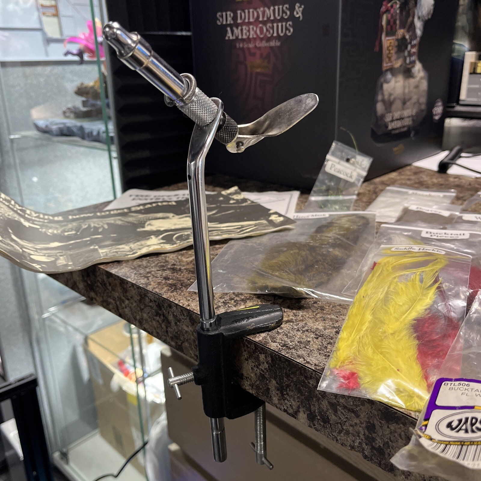 Fly Tying Job Lot Fly Making Tools Fishing Tackle Fur Feathers Thread