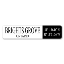 Custom City State Latitude Longitude Sign