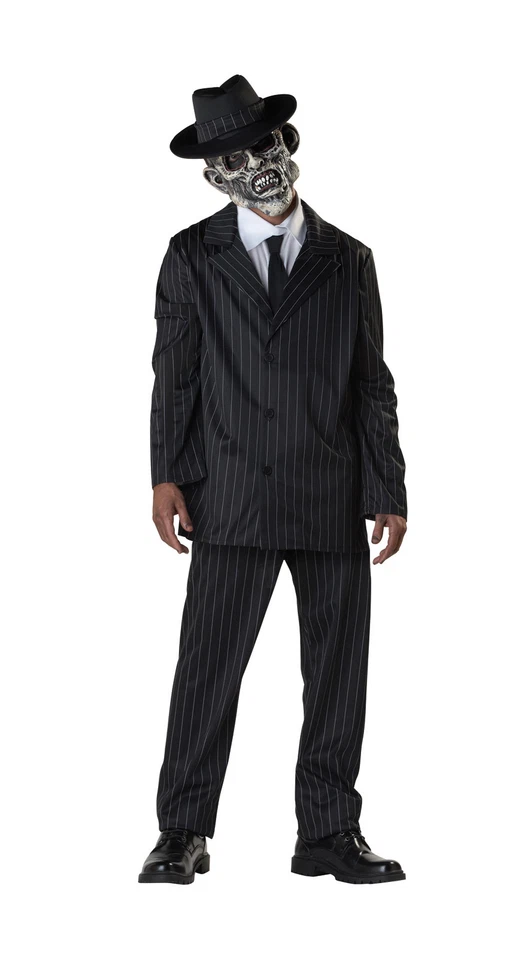 Disfraz de Halloween Zombie Gangster, Mafioso Niño XL Chaqueta y Máscara Solo #5195 Foto 2 de 4