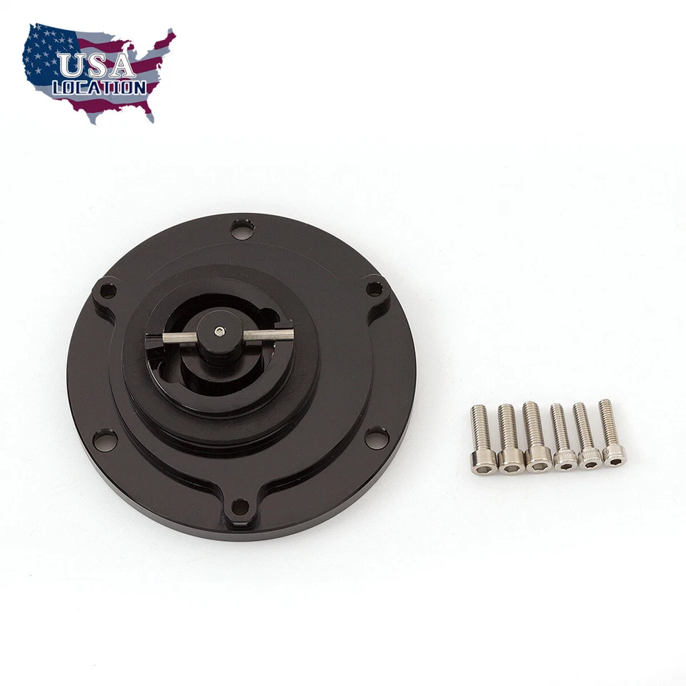 Tanque de tapa de gasolina CNC de EE. UU. para Aprilia RS125/RS250 RSV1000 Mille sin llave negro Foto 3 de 4