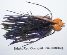 Arky Bass Jig, Painted Body, Eyes, Weed Guard, Silicone Skirt, Rattle, 2-Pack