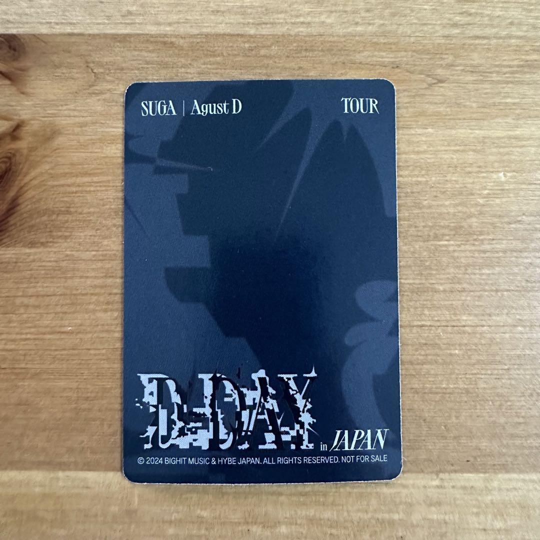 Agust D D-DAY TOUR US限定 ミニフォトカード Agust D [D-Day Tour] Official Merchandise - Mini Photo Card