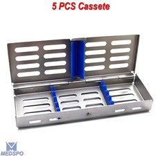Surgical Stainless Steel 5-Pcs Dental Instruments Sterilization Tray Restorative