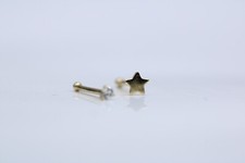 TWO 14kt. Gold Nose Stud piercings tiny 14k gold mark new