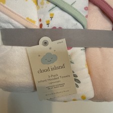 Cloud Island 3 Pack Of Hooded Infant Towels