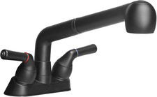 Utility Sink Faucet, Laundry Room Faucet with Pull Out Sprayer, Laundry Tub ABS