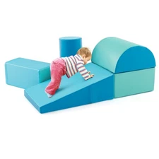 5-Piece Kids Foam Climbing Blocks Safe Indoor Foam Play Structures for Toddlers