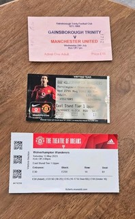 Manchester United Football Ticket Stubs MUFC Ronaldo