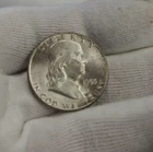 1955 US Franklin Half 50c Silver Unc Coin Original Toning