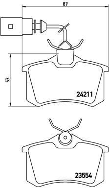 Brembo Bremsbelagsatz, Scheibenbremse P 85 101 FüR Audi-image