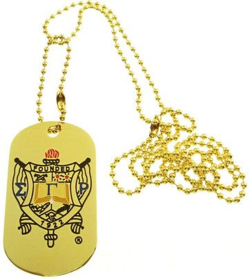 Sigma Gamma/&Gamma; Rho Double Sided Dog Tag [Gold]