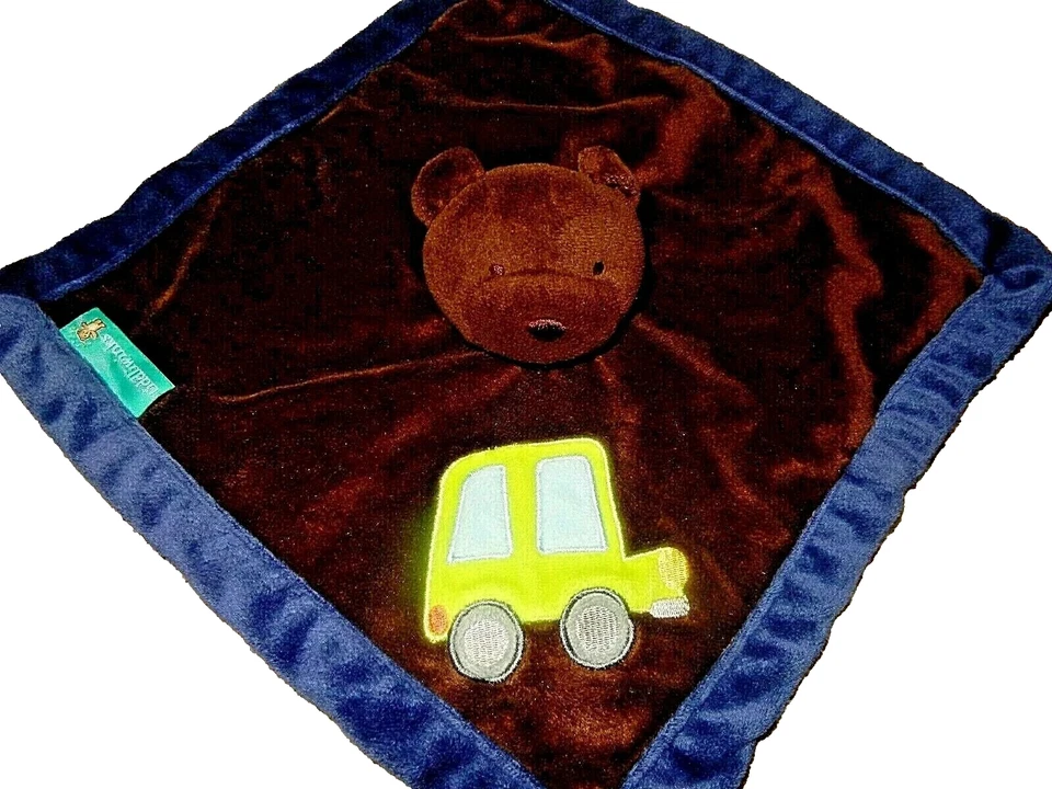 6B Tiddliwinks Plush Teddy Bear BUS Velour Security Lovey baby Crib Blanket - Image 2 of 3