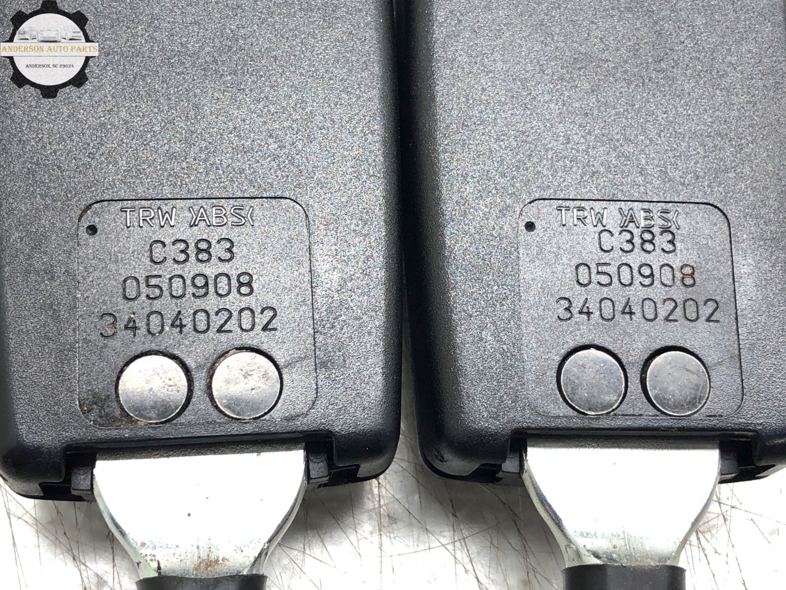2008-2019 MASERATI GRANTURISMO M145 REAR SEAT BELT SEATBELT BUCKLE SET PAIR OEM
