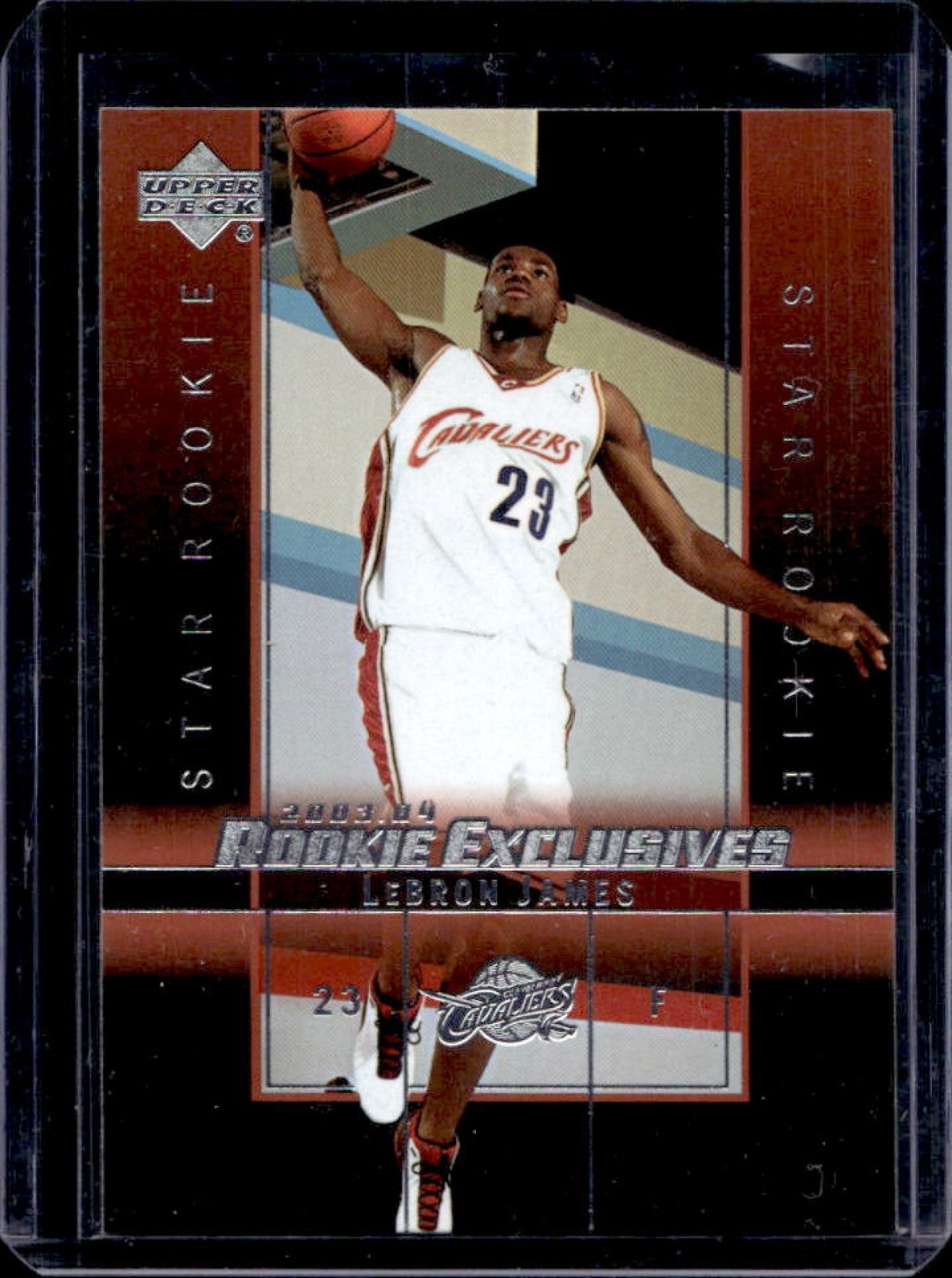 2003-04 Upper Deck Rookie Exclusives LeBron James RC #1 Cavaliers