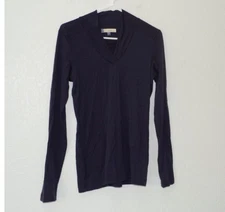 Ibex Top Purple V-Neck Merino Wool Long Sleeve Shirt Layer Misses Size M