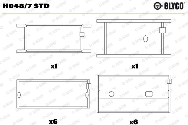 NEU - Glyco H048/7STD Kurbelwellenlager-image