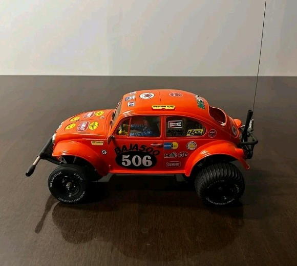 VINTAGE Tamiya Sand Scorcher Red RC VW Beetle Baja Bug Racing