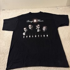 Vintage 1997 Boyz II Men Evolution Tour Rap RNB Shirt Men's XL Tultex Black