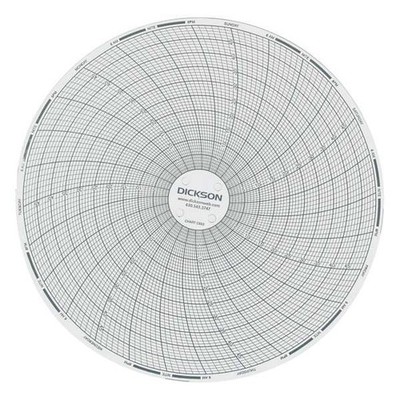 Circular Temperature Chart Paper 6 Inch 7 Day 0 To 50C Dickson TH6